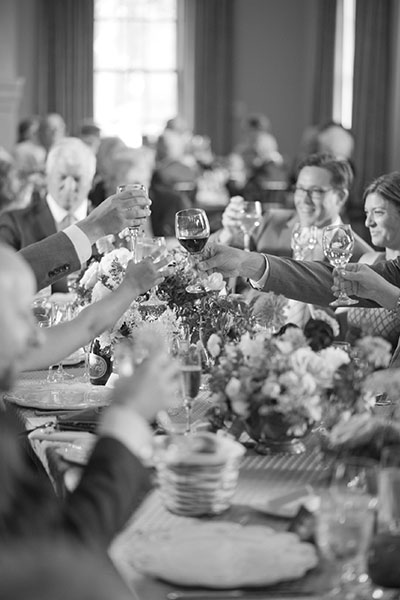 Wedding reception toast